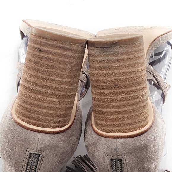 JEFFREY CAMPBELL Despina Strappy Sandal In Taupe Tassels - Picture 8 of 11